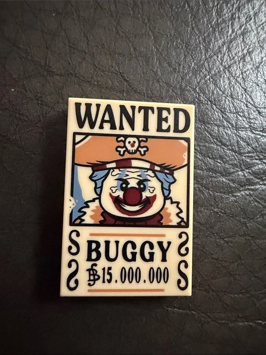 Lego One Piece Buggy The Clown Wanted Poster
