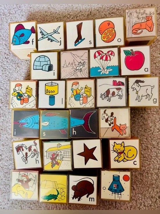 1960s Herbart Baks German Toy Blocks