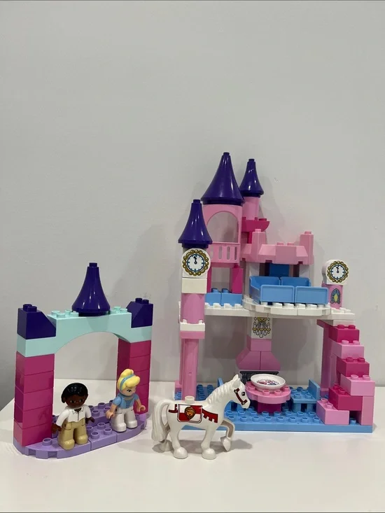 Pink and Purple Castle Playset with Figures and Horse - Kids Toys
