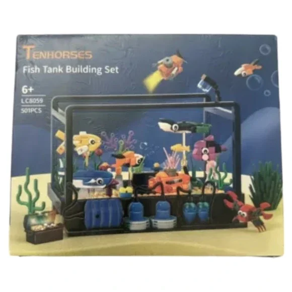 TENHORSES Fish Tank Building Block Set (New in Box) 501 Piece LC8059