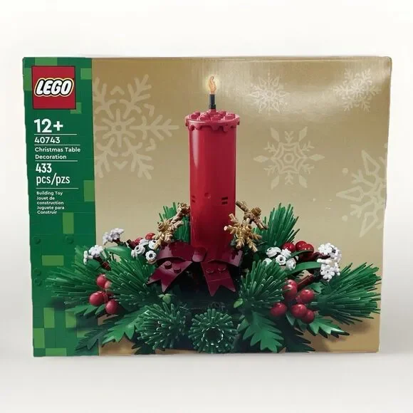 Lego Christmas Table Decoration 40743 Sactory Sealed Red Candle Green Holiday