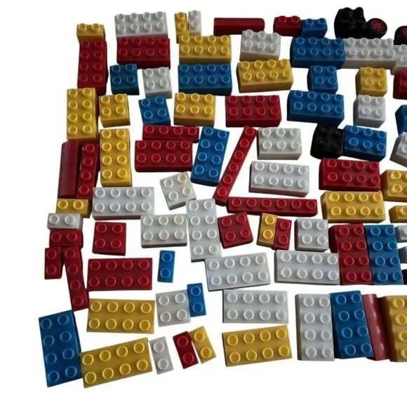 100 Piece Lot Of Small Building Blocks