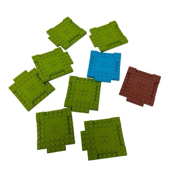 Lego Lot‎ of 8 Interconnecting Plates 15624 8x8x2/3 On 1x4 Plate