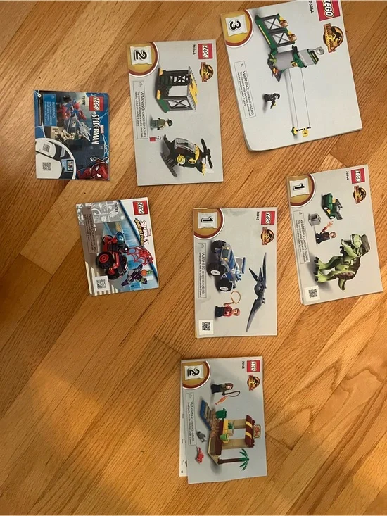 LEGO Instruction Booklets Set - White, Blue, Red Covers