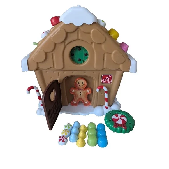 Step2 My First Gingerbread House Christmas Playset Lights & Music **READ**