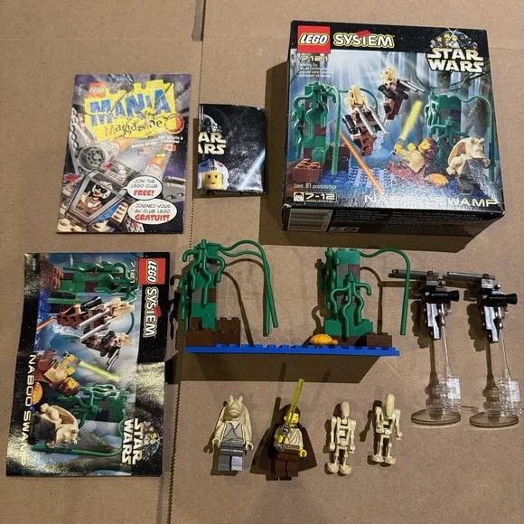 LEGO Star Wars 7121 Naboo Swamp Complete w/ Box & Instructions Inserts Minifig