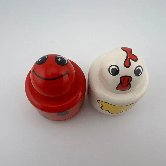 Vintage‎ LEGO Primo Rattles Ladybug & Chicken Baby Toy Set 1990s