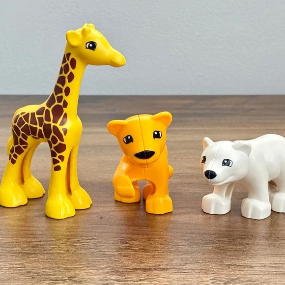LEGO DUPLO ZOO Animals LION CUB Baby, GIRAFFE & POLAR BEAR Safari Toy Figures