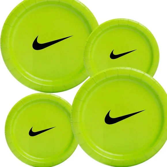 Custom Retro Basketball Party Tableware Set| Lime Green with Black Design| 45PCS