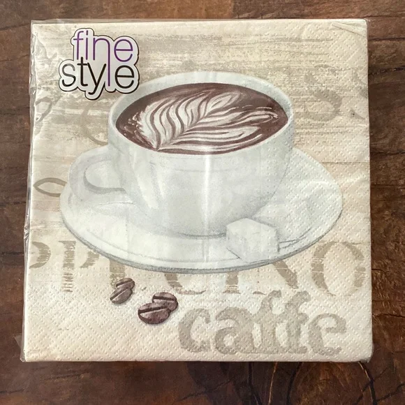 40 Napkins Luncheon 13x13 Coffee Latte Cappuccino Bundle & Save