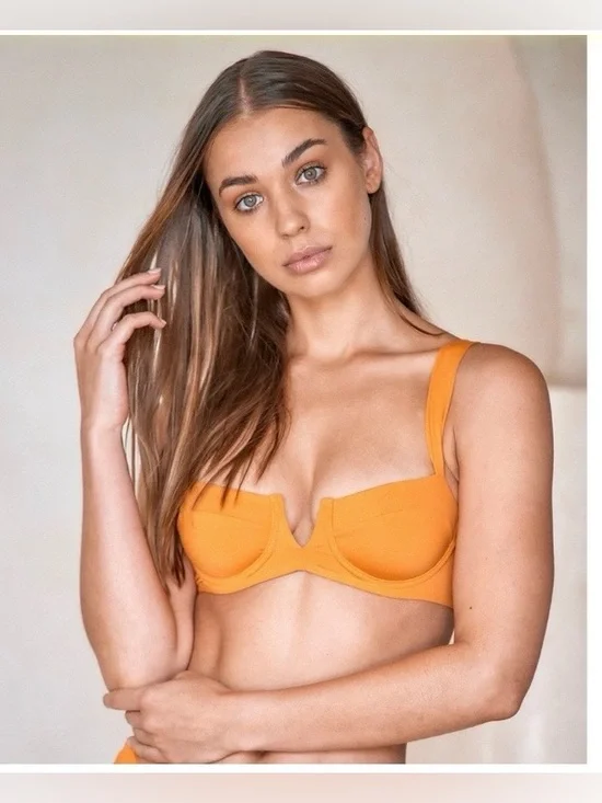 Monday Swimwear Mustard Yellow Underwire Bikini Top