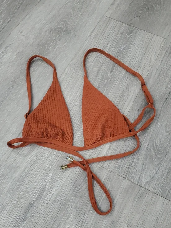 Monday Swimwear Barbados Top In Clay Crinkle Size P