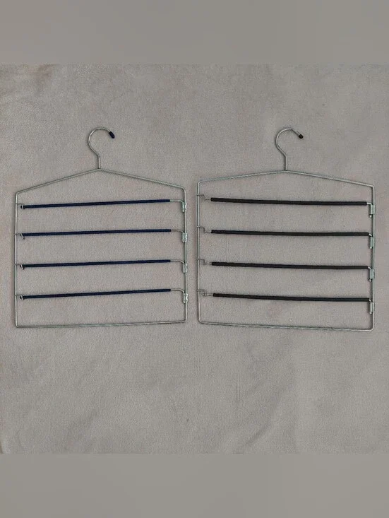 Set of Two 4-tier Swing-Arm Metal Pant Hangers NWOT