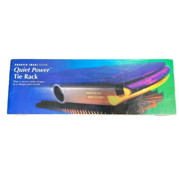 NEW Sharper Image Design Quiet Power Tie Rack View 72 Ties