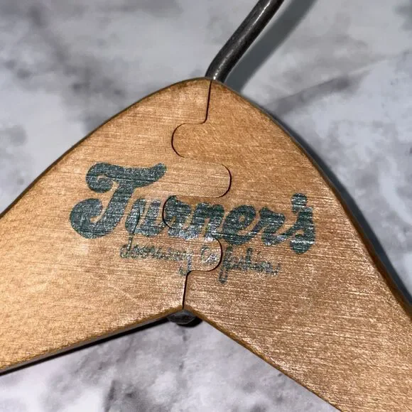 Vintage Turner Bros. Chicago Clothier ~ Wood Wooden Suit Coat Clothes Hangers