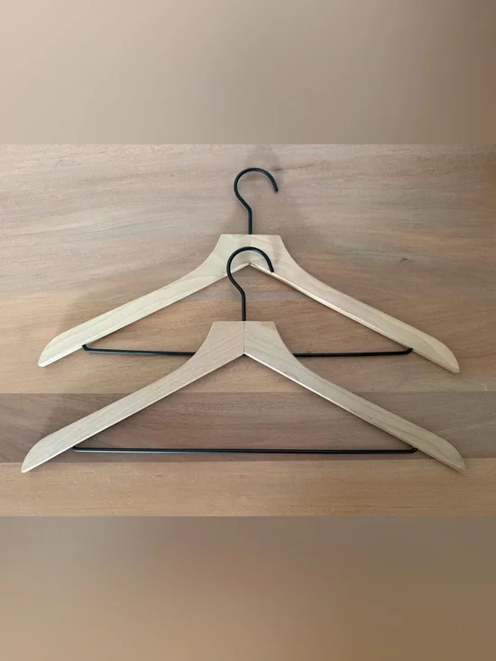 24 Brightroom (from Target) wood & steel hangers with textured sides
