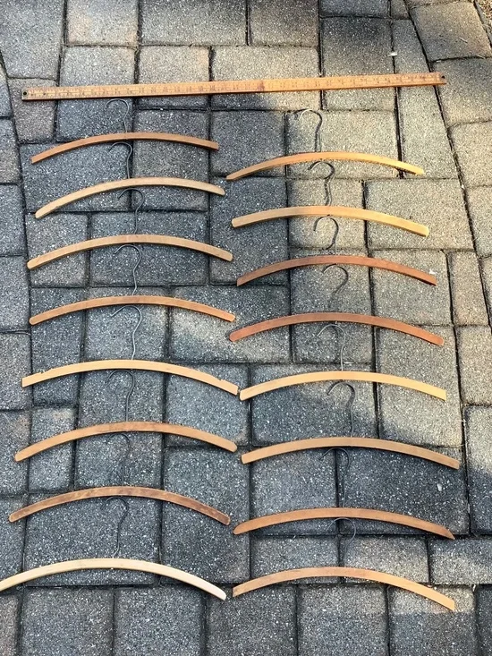 16 Vintage Wood Hangers