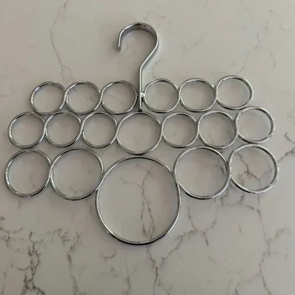Chrome Hanging Scarf Holder