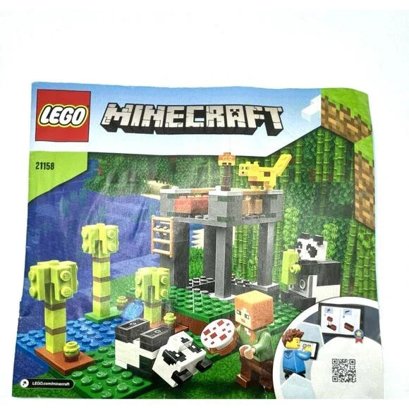 LEGO Manual Only 21158 Minecraft Paper Instructions The Panda Nursery