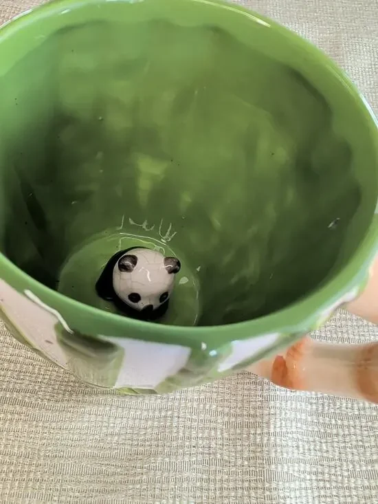 Pier 1 Bamboo Surprise Panda Coffee Tea Mug Cup