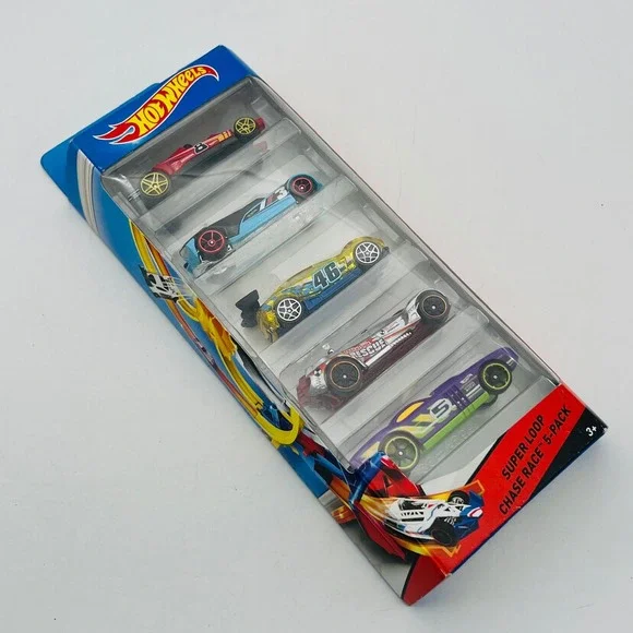 Hot Wheels Super Loop Chase Race 5-Pack Honda Racer Synkro Gearonimo BFB33 2014