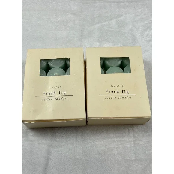 Pier 1 Imports Fresh Fig Votive Candles 24 Count‎ Green Scented Discontinued