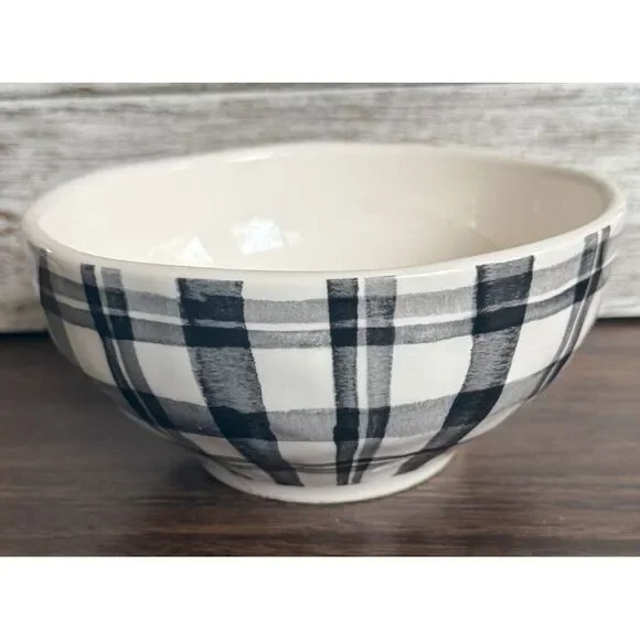 PIER 1 One‎ Watercolor Black & White Ironstone 6