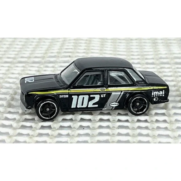 Hot Wheels Datsun‎ black 510 Bluebird model No.102 diecast collector car EUC