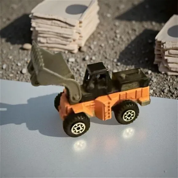 Vintage 1979 Mattel Hot Wheels Front Loader Orange Black Great Condition