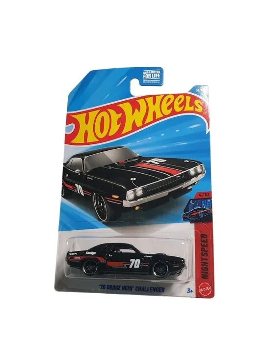 Hot Wheels 70 Dodge Hemi Challenger Nightspeed Series Black Diecast Toy Car Gift