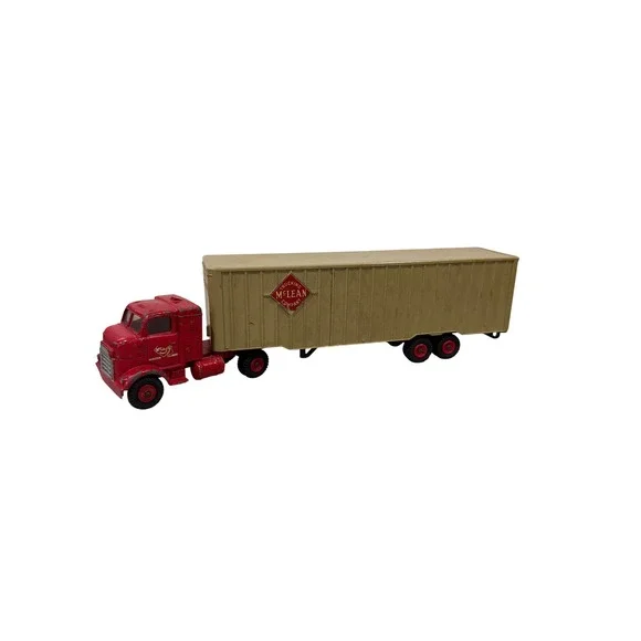 Vintage Dinky Supertoys McLean Trucking Company Red Cab Tan Trailer Meccano Ltd