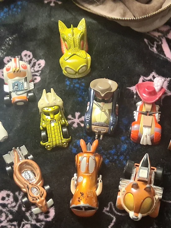 Disney Orange, Yellow and Green Character Toy Car Collection