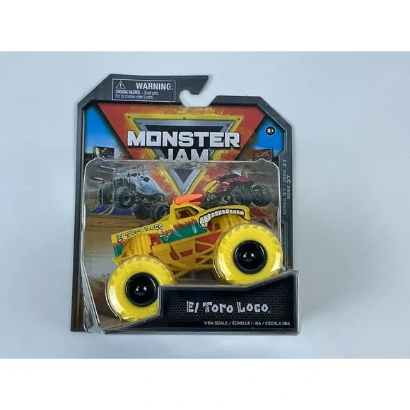 Monster Jam Spin Master 2023 El Toro Loco Overcast Series‎ 37 Yellow Wheels 1:64