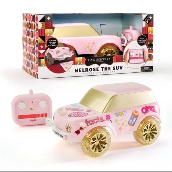 FAO Schwarz Melrose The SUV Remote Control Car: Battery-Powered Pink RC Vehicle