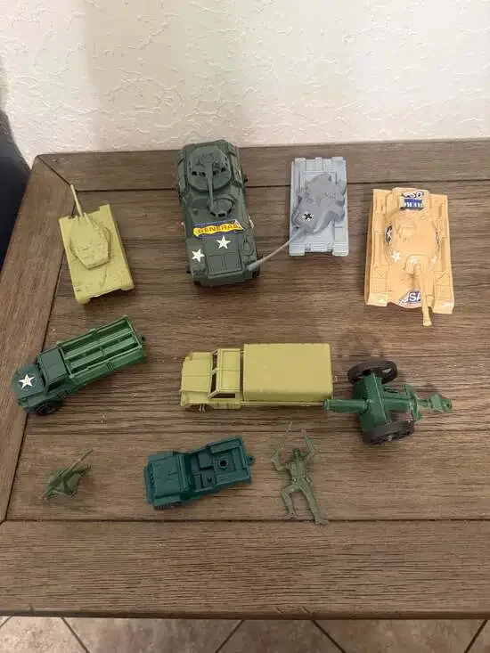 Vintage Processed Plastic Co. Army Military Vehicles and Tank Assortment Lot