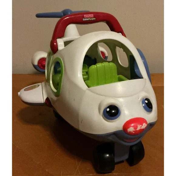 Fisher Price 2005 Little People Jet Airplane Working Lights Sounds Vintage‎ Toy.