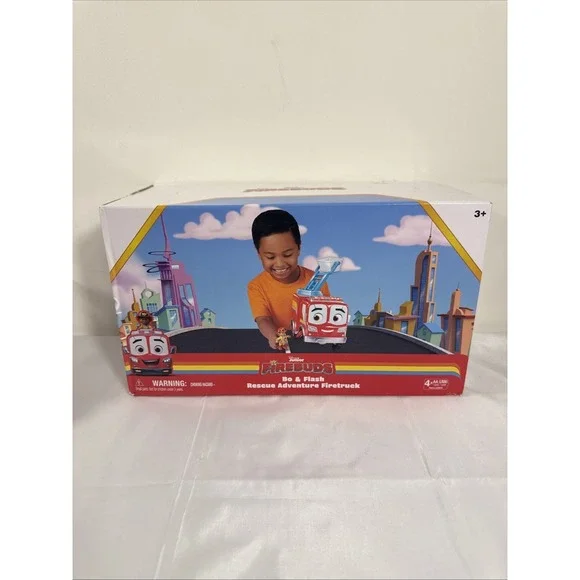 Disney‎ Junior Firebuds, Bo & Flash Rescue Adventure Fire Truck w Vroomlink NEW