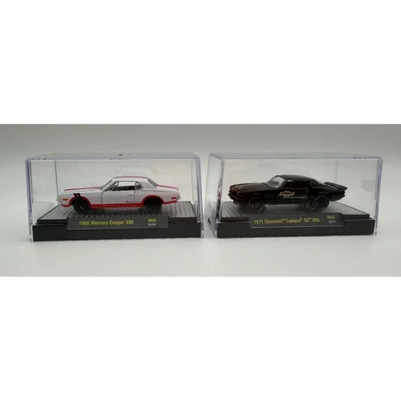 M2 Machines 1971 Chevrolet Camaro SS 396 & 1968 Mercury Cougar 390 Diecast Set