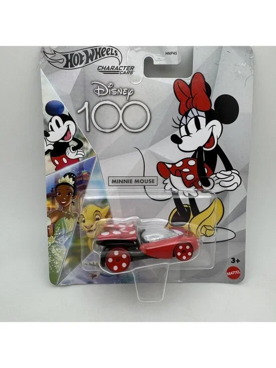 Hot Wheels Disney 100 Character Cars Minnie Mouse Red Polka Dot Diecast HNP45