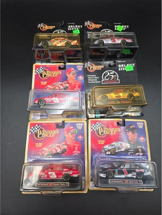 NOS VTG Dale Earnhardt Sr. & Jr 1/32 Scale Diecast Cars Nascar Coke Goodwrench