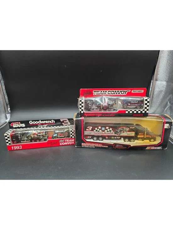 NOS VTG Lot Of 3 Dale Earnhardt Sr Diecast Semi Haulers-1:64 With Race  Cars #3