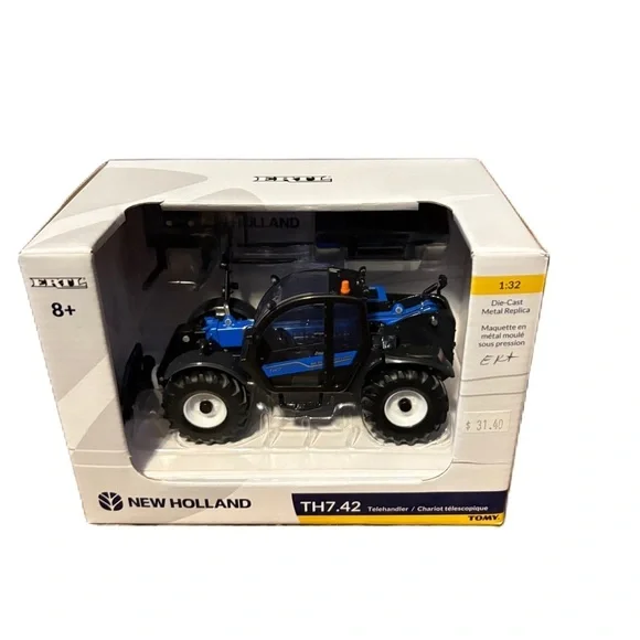 1/32 New Holland Blue TH7.42 Telehandler With Bucket & Forks NEW Tractor Toy