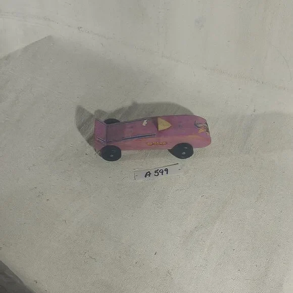 Pinewood derby car ready to race Vintage Cub Scouts