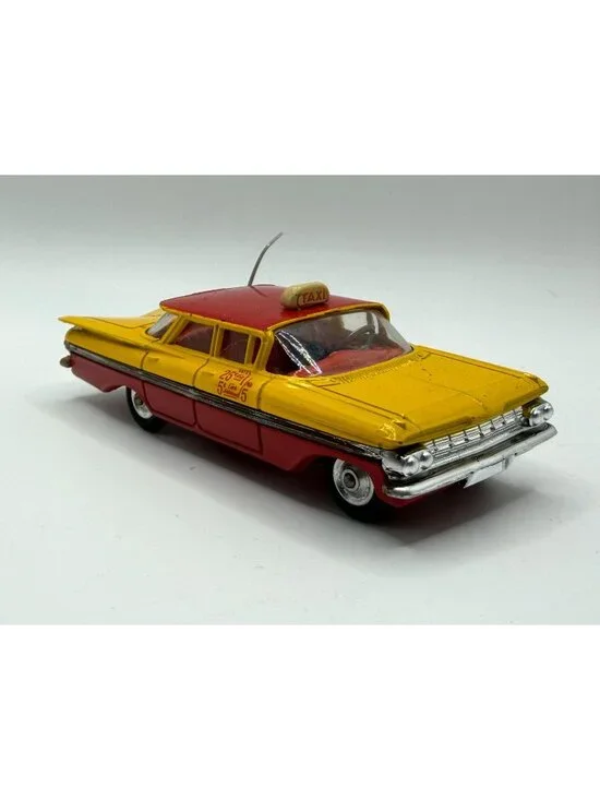 Vintage Corgi Toys 480 Chevrolet Impala Taxi Cab Red Yellow Diecast Car 1965