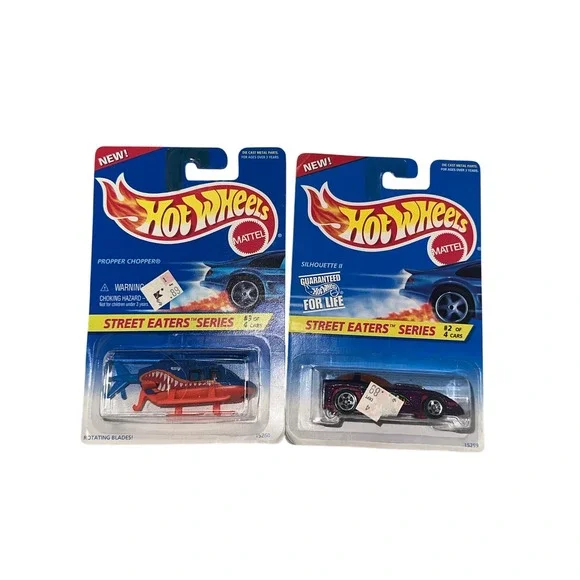 Hot Wheels Street Eaters Series Propper Chopper Silhouette II 1995 Mattel Lot 2