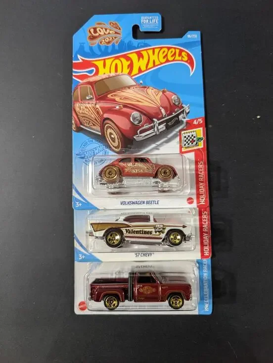 Hot Wheels Valentine's Day Holiday Racers Lot of 3 Sealed Die-Cast Cars