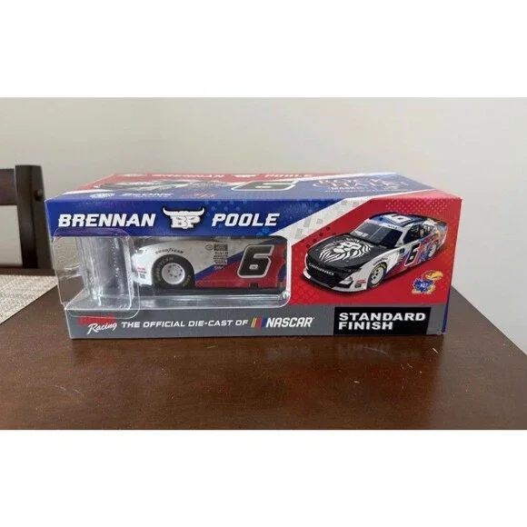 Brennan Poole 2023 1/24 Rock Chalk Kansas Jayhawks BeOne Sports NASCAR Diecast