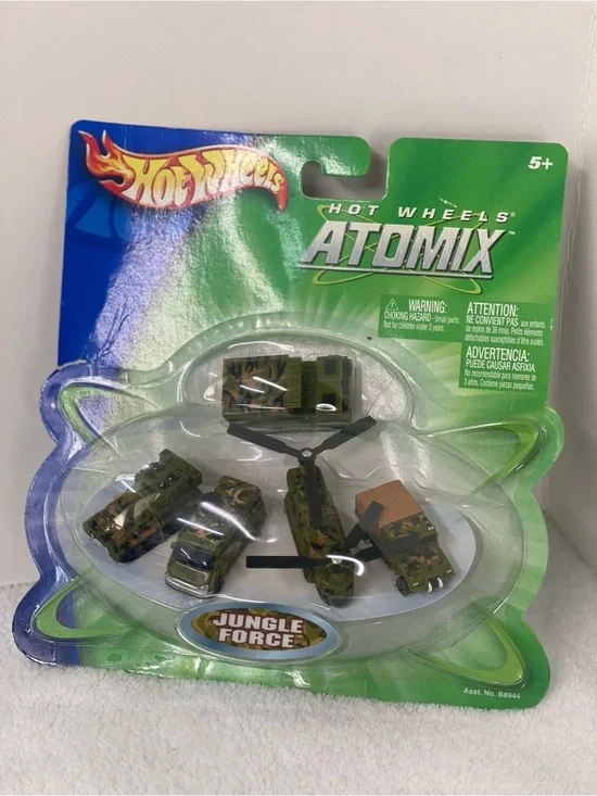 Hot Wheels Atomix Jungle Force Camouflage Military Vehicle Set  Five Camouflage