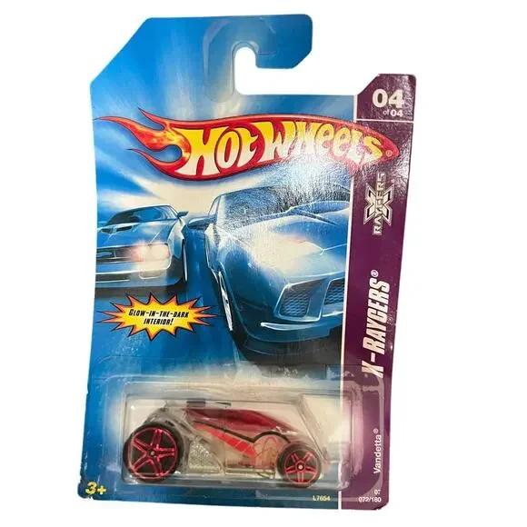 Hot Wheels 2007 X-Raycer 04 Vendetta Glow In Dark Diecast Car Translucent New