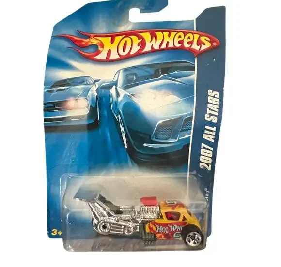 Hot Wheels 2007 All Stars 147 Whatta Drag Diecast Drag Car Yellow Red Flames New